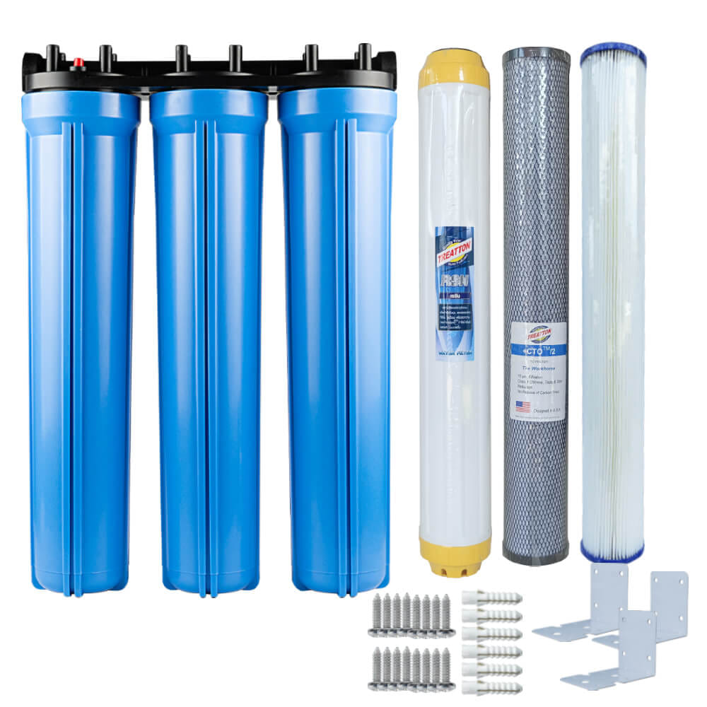 เครื่องกรองน้ำใช้ 3 ขั้นตอน UNI PURE รุ่น UB-304  ขนาด 20 นิ้ว (พร้อมไส้กรอง PLT/CTO/RESIN )_1